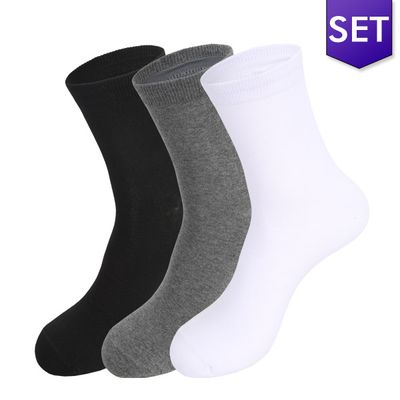[쿠비카]빅사이즈 무지 남성중목 양말 5족 CD-M176