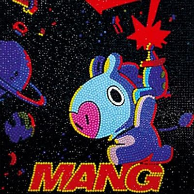 DIY 보석십자수 BT21 스쿼드 망 25x25