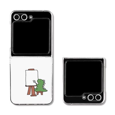 그려용 Z플립5 클리어 하드 케이스