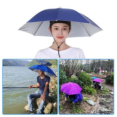 낚시모자 우산모자 자외선차단지름 69cm 퍼플 J649
