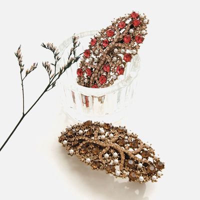 제이로렌 큐빅 리프 진주 자동핀 H01533