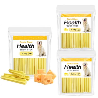 덴탈헬스플러스 자이언트 치즈맛 3개묶음 대형견 개껌