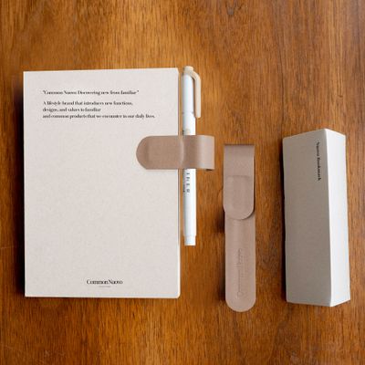 누보북마크 펜홀더 자석으로 고정되는 가죽 책갈피