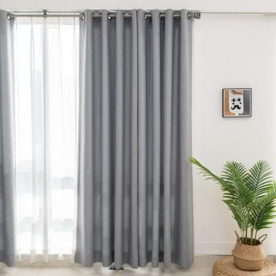 늘밤 아일렛 항균 암막커튼 그레이 160이하