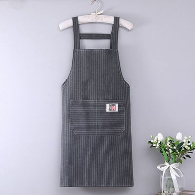 코튼 스트라이프 H형 앞치마 면 바리스타