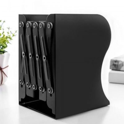 심플 자바라 책꽂이 스틸 책상책꽂이 블랙(WC7CA48)