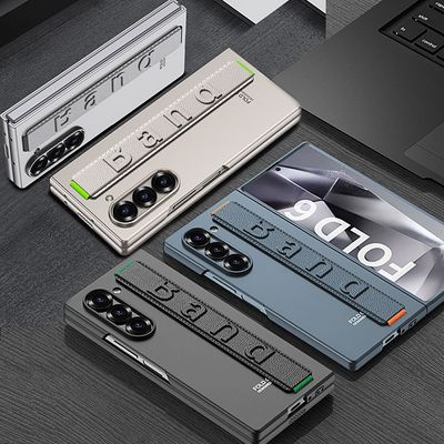 갤럭시 z폴드6 가죽 핸드 스트랩 강화유리 슬림케이스