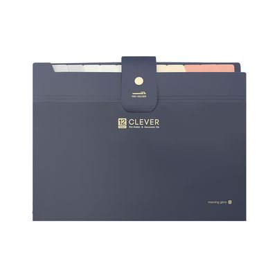 클레버 12분류 간편 도큐멘트화일(네이비) 분류화일