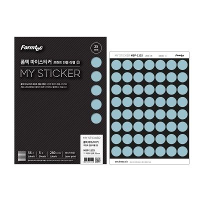폼텍 마이스티커 프린트 라벨 11 라이트 블루 25mm