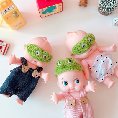 인형용 개구리 니트 안대