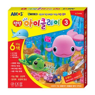아모스 18000 탱탱아이클레이3 6색30g 점토
