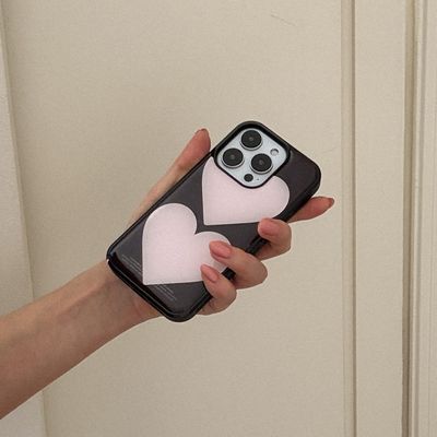 twin hearts 디자인 [블랙 맥세이프 범퍼케이스]