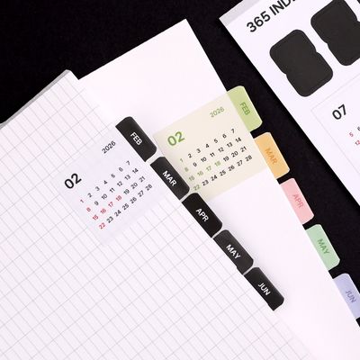 365일 달력 날짜 인덱스 스티커 세트