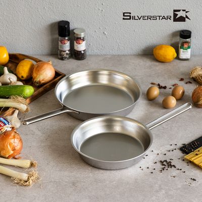 Aha 304 통3중 무연마제 핸들형 스텐팬 2종(후24+28)