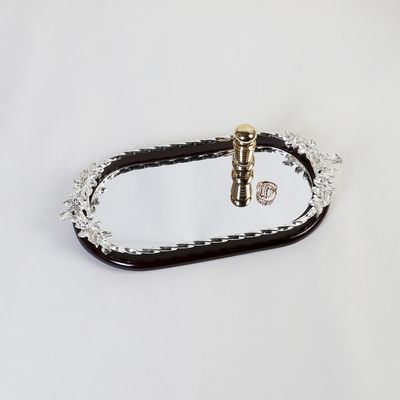 메탈 은도금 허밍버드 화장품 수납정리 트레이-스몰