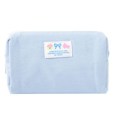 아트박스 코튼라벨파우치 스카이블루
