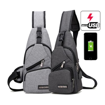 에이스 남자 슬링백 USB 여행용 크로스백 자전거 가방