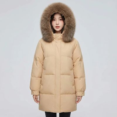 페미닌 퍼후드 롱패딩