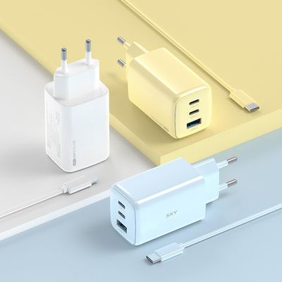 스카이 필 GaN 65X 65W 3포트 초고속충전기+C-C케이블