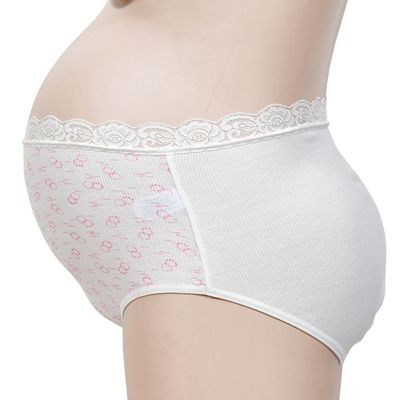 부드러운 면100 골지면 레이스밴드 임산부용팬티(WFJ695G)