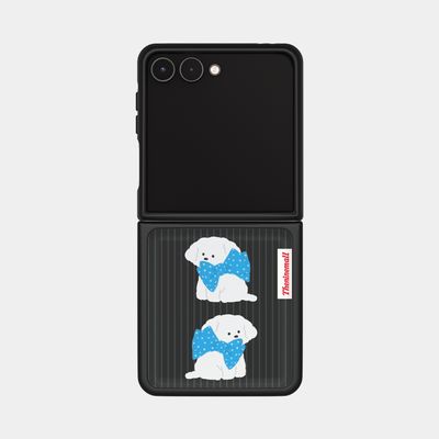 big ribbon ppokku Z플립 블랙 에폭시 범퍼케이스