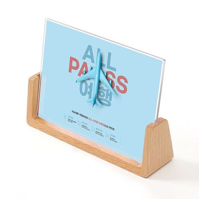 우드 아크릴 쇼케이스 설명판 안내표지(WFLOYTW)