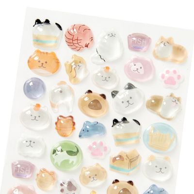 아트박스 3D 볼록 입체 멍냥이 스티커