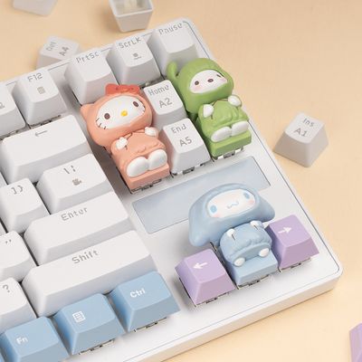 산리오 키캡 키링 헬로키티 시나모롤 포차코 키보드