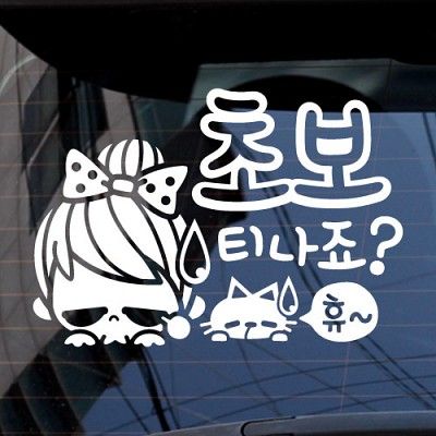 초보 티나죠 휴 [자동차스티커/초보운전스티커]