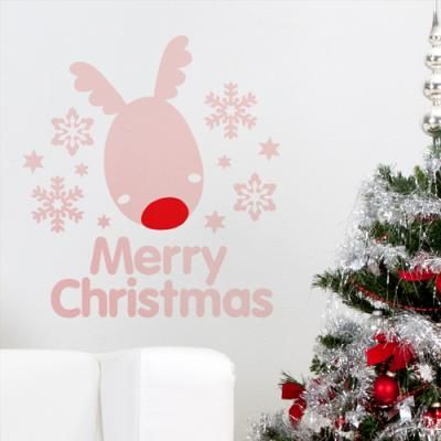 크리스마스루돌프 (완제품C타입) 그래픽스티커 캐릭터 포인트 시트지