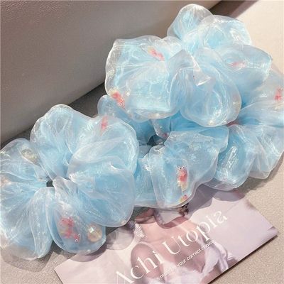 금붕어 스크런치 곱창머리끈 헤어밴드 헤어 머리끈 