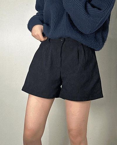 여성 뒷밴딩 코듀로이 반바지 골덴 숏 팬츠 바지