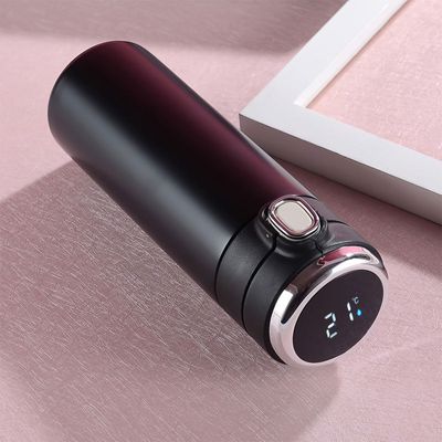 LED 온도감지 스텐 텀블러 블랙 보온보냉 보온병 N707