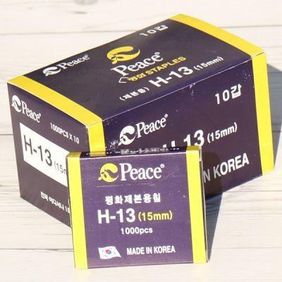 15mm 1박스(10갑)-제본용 강력 스테플러에 사용하는..피스코리아 H-13(H13)호 침/심
