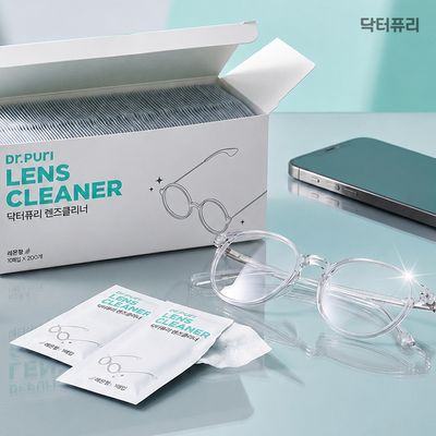 닥터퓨리 렌즈클리너 티슈 200매 레몬향 안경닦이