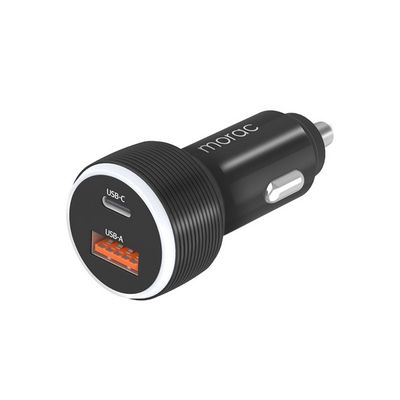 V6 48W PD PPS 2포트 차량용 초고속충전기 블랙