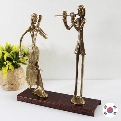 첼로 플루트 2중주 동공예 장식품 HDT-502