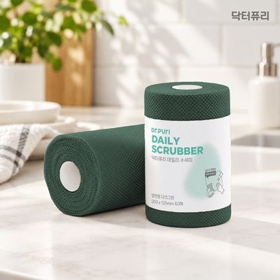 닥터퓨리 일회용수세미 소형 60매 2입/4입 (색상선택)