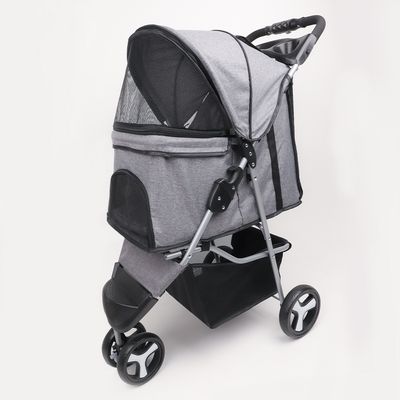 [디토펫] 반려동물 원터치 접이식 3륜 유모차