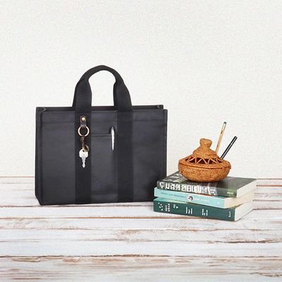 [혜슬X모노노] SQUARE BOOK BAG (COATED CANVAS)