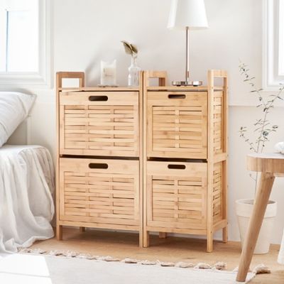 뱀부_2단 수납장 슬림