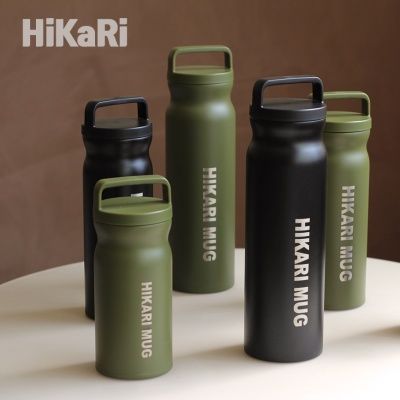 히카리 SJ 스텐 캠핑 대용량 손잡이 보온 보냉병