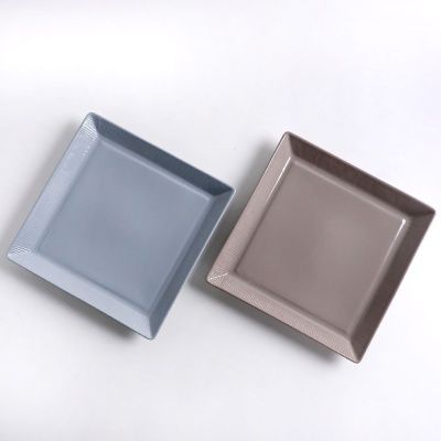 라일 국산 도자기 정사각 메인접시 2color