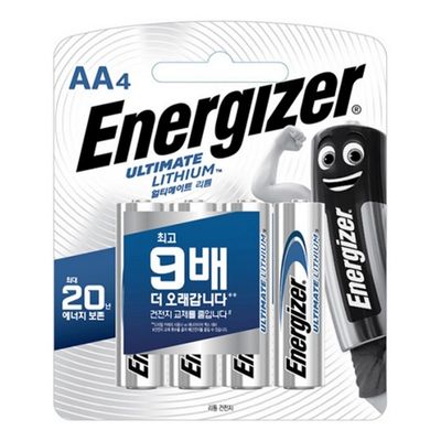 얼티메이트 리튬 건전지 AA L91BP4 4개입 일회용
