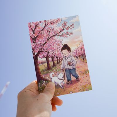아미울 시절인연 부처님 그림 일러스트 불교 엽서
