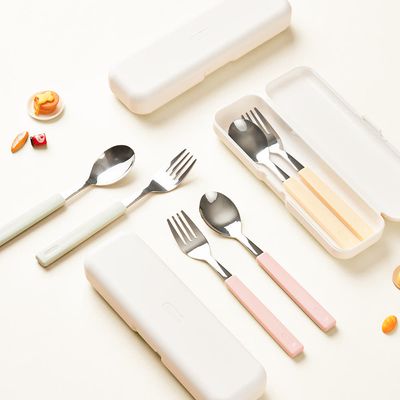 에디슨 2단계 스텐스푼포크케이스세트