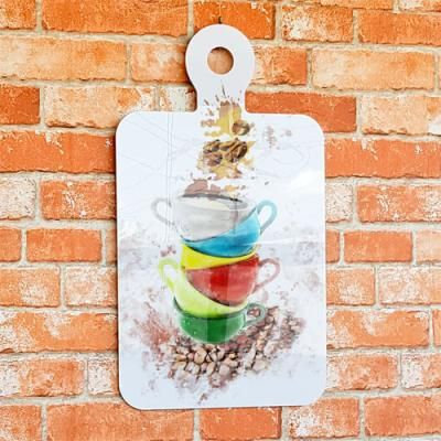 nt303-행잉액자_커피빈과커피잔(도마B형)