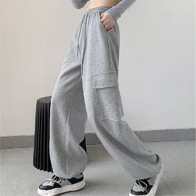 여성 와이드 밴딩 카고팬츠 건빵 바지 트레이닝 팬츠