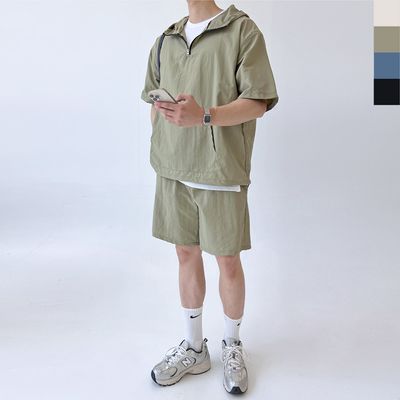남자 아노락세트 커플 트레이닝복 반팔 반바지