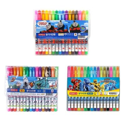 동아 향기싸인펜 16색 남아용 캐릭터랜덤 사인펜